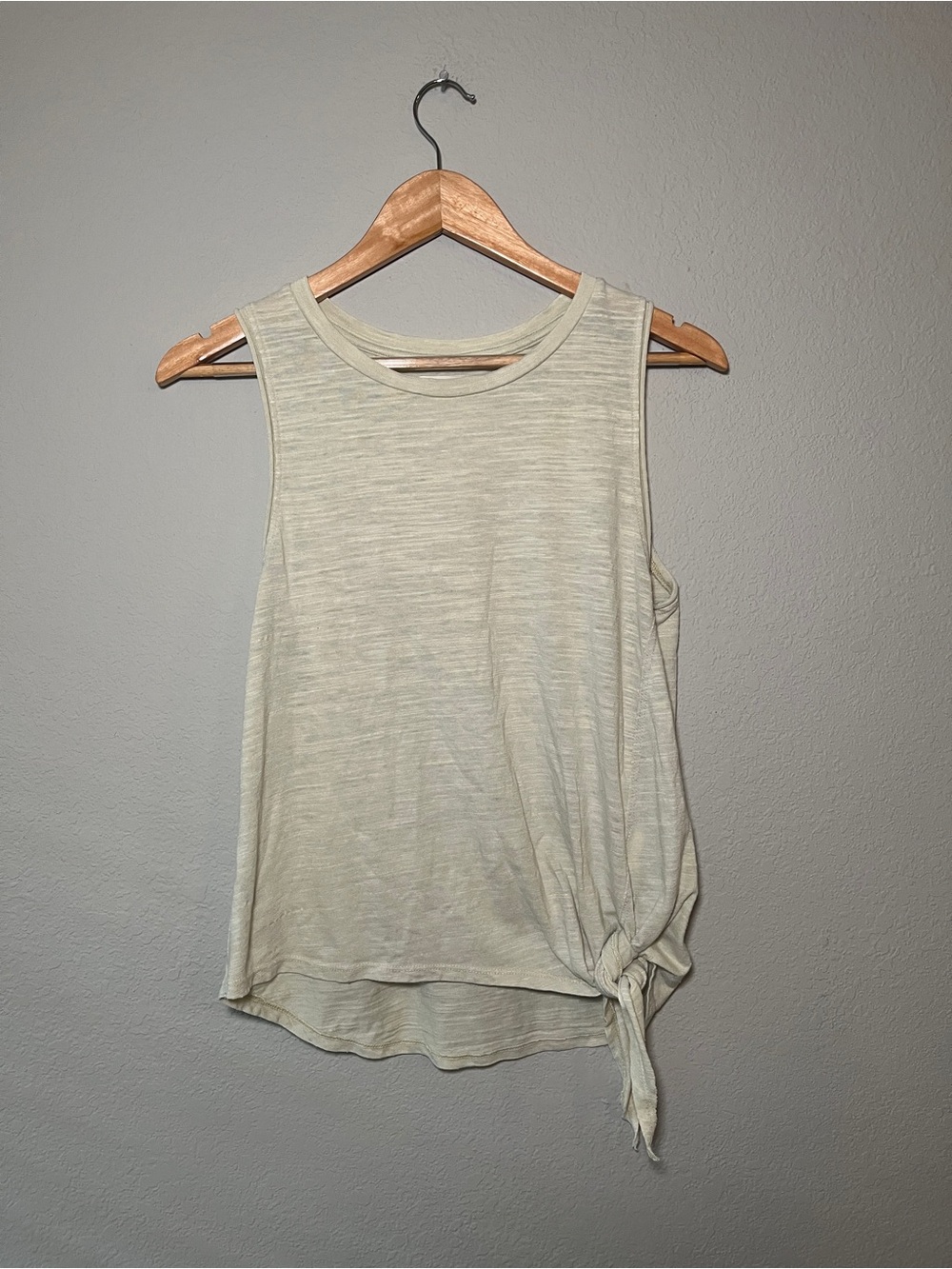 Anthropologie Maeve Sage Green Side-Tie Sleeveless Tank